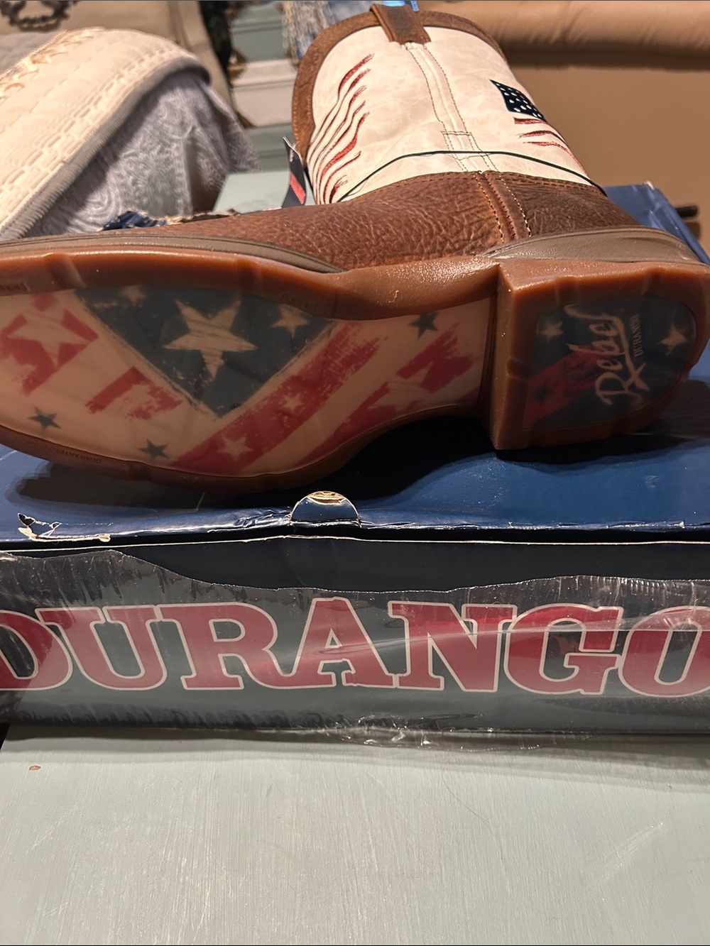 Durango Navy Box with Prominent Red Logo - Picture 6 of 8